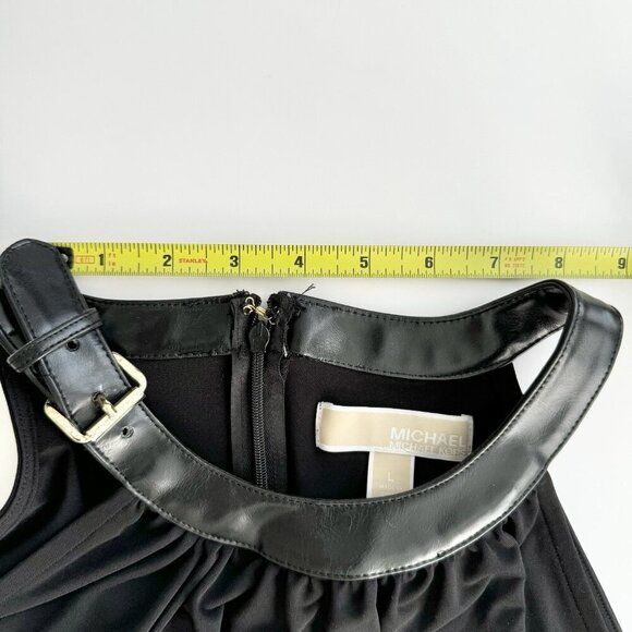 michael kors Black halter top Size Large Gold Branded Buckle - Picture 3 of 12